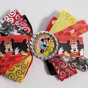 Mini themed bottlecap hairbow